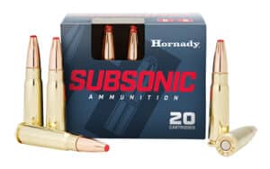 Hornady Subsonic 7.62x39 255gr Sub-X 20rd ammunition box front