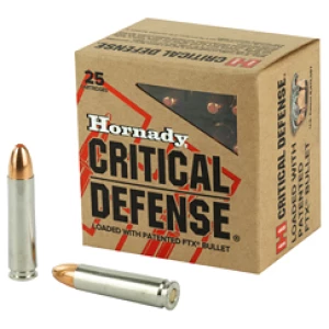 Hornady Critical Defense .30 Carbine 110 gr FTX ammunition 25-round box