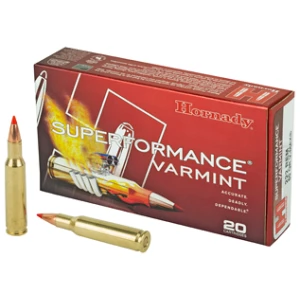 Hornady Superformance Varmint .222 Rem 50gr V-MAX ammunition box