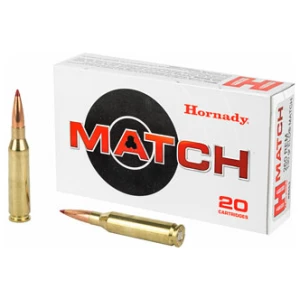 Hornady Match .260 Rem 130 gr ELD Match ammunition box and cartridge, 20 rounds