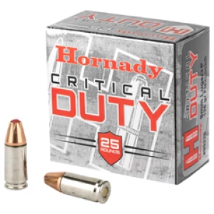 Hornady Critical Duty 9mm Luger +P 135gr FlexLock 25-round box