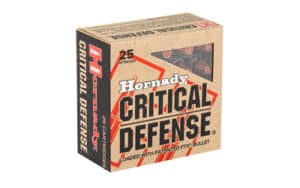 Hornady Critical Defense 9mm Luger 115 gr FTX 25-round box of ammunition