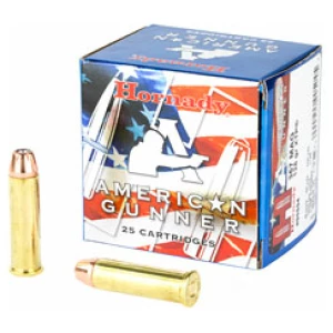 Box of Hornady American Gunner .357 Magnum 125 gr XTP jacketed hollow point ammunition, 25 rounds