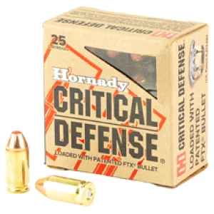 Hornady Critical Defense 9x18mm Makarov FTX 25rd box