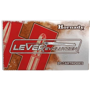 Hornady LEVERevolution 10mm 150gr FTX ammunition box, 20 rounds