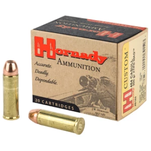 Box of Hornady Custom .454 Casull 300 gr XTP handgun ammunition, 20 rounds
