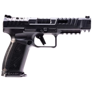 Canik SFx Rival-S Dark Side 9mm pistol, 5 inch barrel, black steel frame