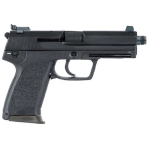 HK USP9 Tactical V1 9mm pistol with 4.86in threaded barrel, black finish