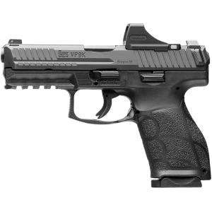 Heckler & Koch VP9A1 K 9mm compact pistol with Holosun SCS red dot and two magazines, black finish