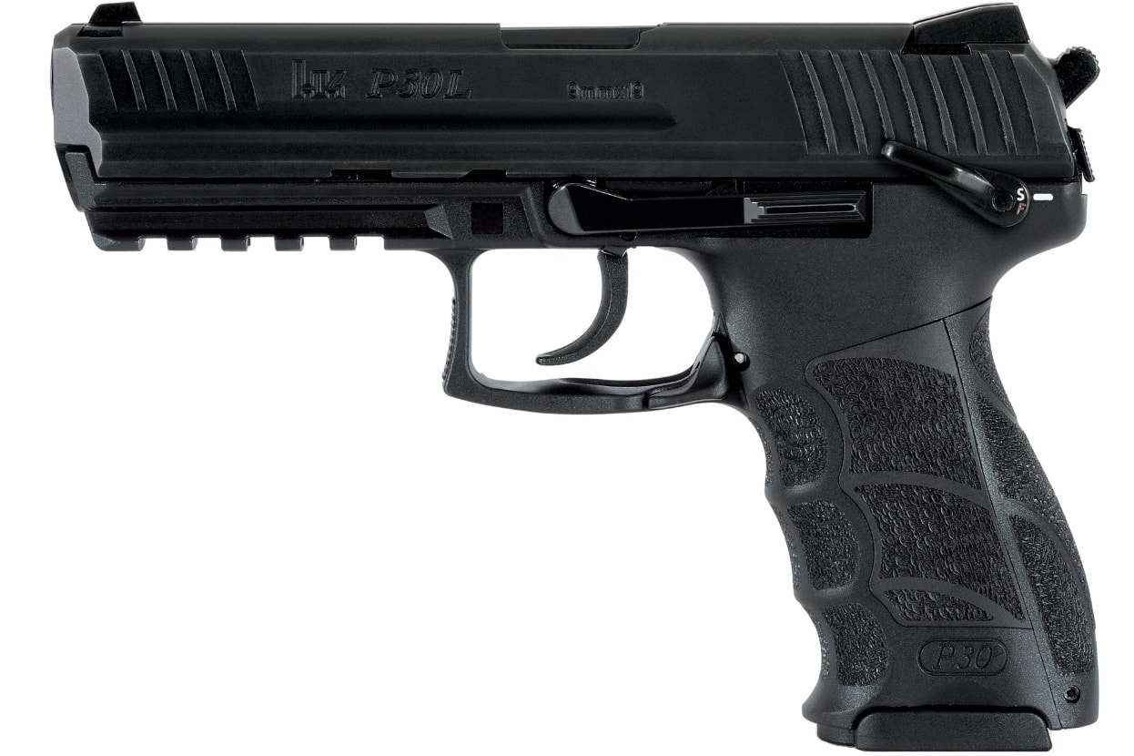 HK P30L long slide 9mm pistol, black, 4.45 inch barrel, ambidextrous controls