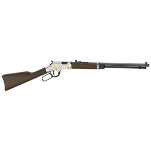 Henry Golden Boy Second Amendment Tribute H004SAT lever-action rifle 20 inch barrel walnut stock nickel-plated engraved recei