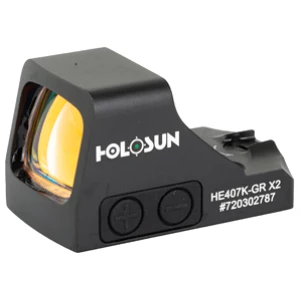 Holosun HE407K-GR X2 green 6MOA reflex sight side-mounted battery view