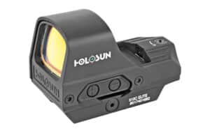 Holosun HE510C-GR Elite green reflex sight with solar panel and titanium hood
