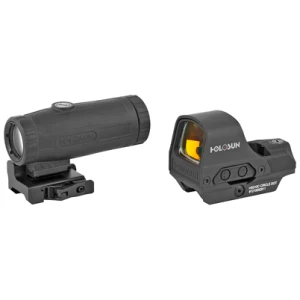 Holosun HS510C open reflex sight with HM3X 3X magnifier combo in black