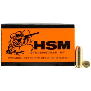 HSM Bear Load 10mm Auto 200gr FMJ box of 20 rounds, brass-cased