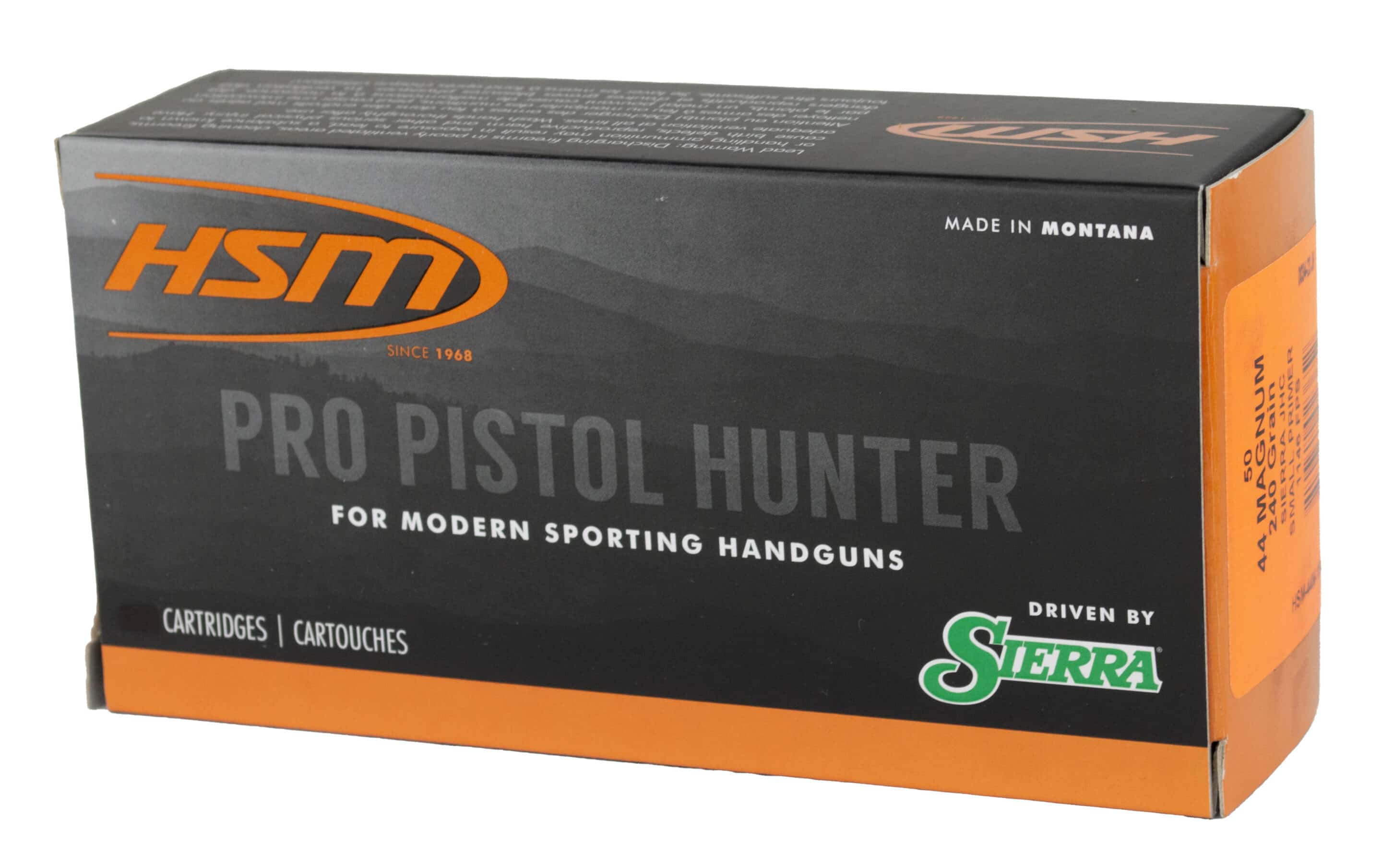 HSM Pro Pistol Hunter 44 Magnum 240 gr JHC ammunition 50 rd box