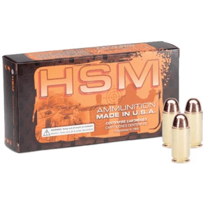 HSM Training 9mm 115gr RNFP remanufactured ammunition, 50 rounds per box