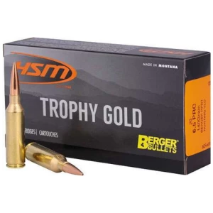 HSM Trophy Gold 6.5 PRC 140gr Berger VLD ammunition 20-round box