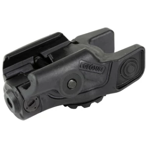 Holosun RML compact red rail-mounted laser in black polymer, shown mounted on a pistol rail