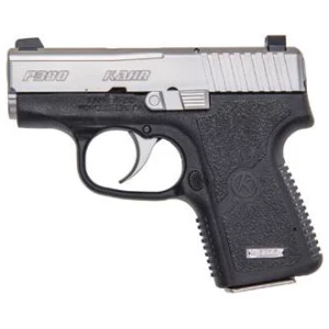 Kahr P380 .380 ACP pistol with black polymer frame and matte stainless slide, tritium night sights
