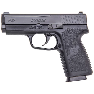 Kahr P9 9mm compact pistol black polymer frame stainless slide tritium night sights
