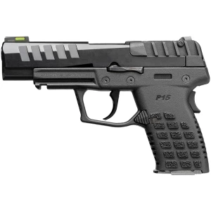 Kel-Tec P15 CA-compliant 9mm pistol with 4 inch barrel and black polymer frame