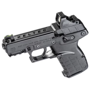 Kel-Tec P17 .22 LR pistol in black with optic, holster and three magazines