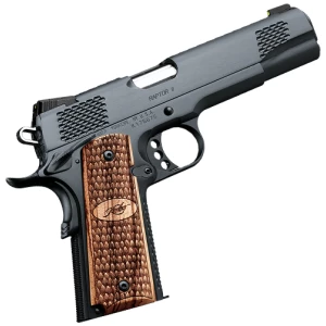 Kimber Raptor II 1911 .45 ACP 5 inch pistol with zebrawood grips and tritium sights