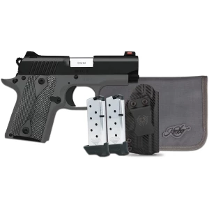Kimber Micro 9 Shadow Ghost RTC-K 9mm pistol with Black/Gray G10 grips and UM Tactical holster
