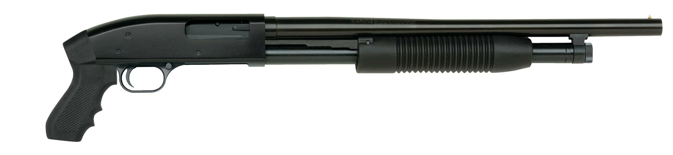 Maverick 88 Cruiser 12ga pump shotgun, 18.5in barrel, blued finish, black synthetic pistol grip