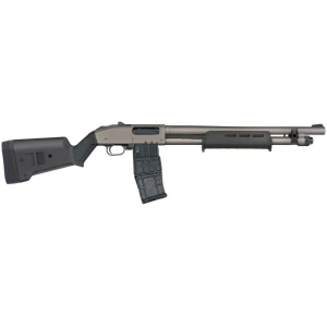 Mossberg 590M 12ga 18.5in Tungsten Cerakote with Magpul SGA stock and 10-round magazine
