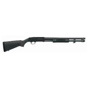 Mossberg 590A1 12 gauge shotgun with 20-inch heavy-walled barrel and black synthetic stock
