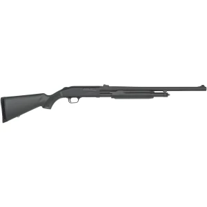 Mossberg 500 Slugster 12 gauge with 24 inch rifled barrel and black synthetic stock