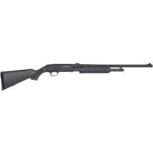 Mossberg 500 Slugster 20GA 24-inch black pump-action shotgun with synthetic stock