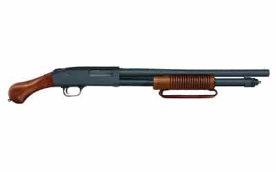 Mossberg 590 Night Stick 12 Gauge 18.5in pump shotgun black finish with walnut pistol grip
