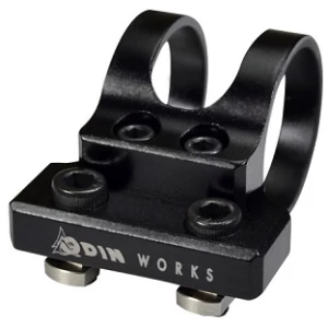 Odin Works M-LOK flashlight mount for 1-inch flashlights, black 6061 aluminum