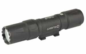 Olight Odin S M-LOK weapon light in matte black mounted on a rail
