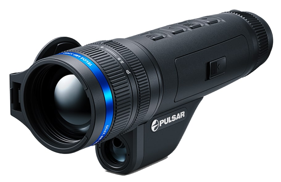 Pulsar Telos XP50 thermal monocular in black rubber armor