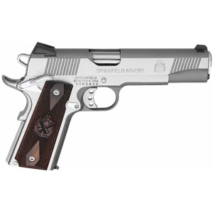 Springfield Armory 1911 Loaded stainless .45 ACP 5-inch pistol with cocobolo grips