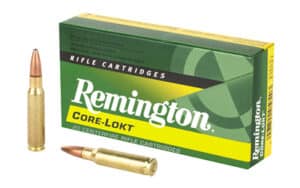 Box of Remington Core-Lokt .308 Win 180 gr PSP ammunition, 20 rounds