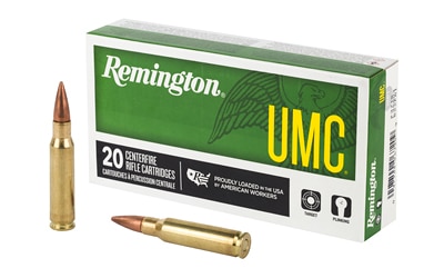 Box of Remington UMC .308 Win 150 gr FMJ ammunition, 20 rounds