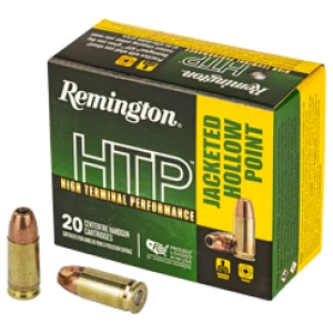 Remington HTP 9mm Luger 147 gr Jacketed Hollow Point ammunition box