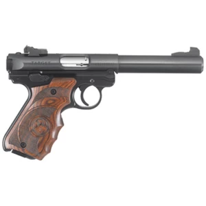 Ruger Mark IV Target .22 LR 5.5 inch bull barrel blued finish laminate target grips two 10-round magazines
