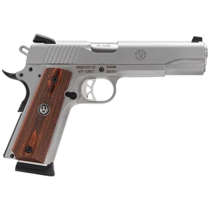 Ruger SR1911 .45 ACP 5-inch stainless pistol with hardwood grips