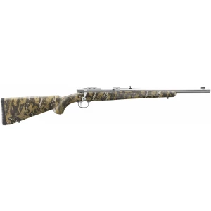 Ruger 77/44 .44 Rem Mag stainless rifle with Desolve camo synthetic stock and detachable rotary magazine