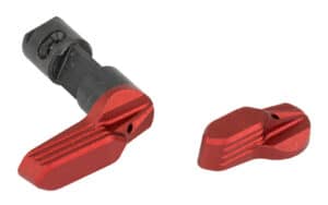 Radian Talon ambidextrous 45/90 safety selector in red, aluminum two-lever kit