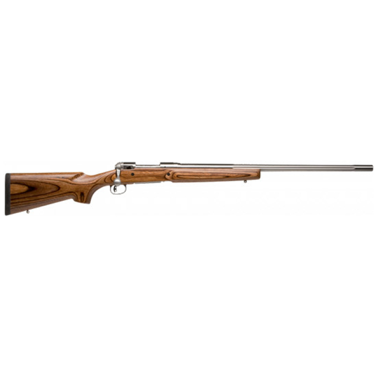 Savage Model 12 Varminter Low Pro 22-250 26-inch stainless rifle side view