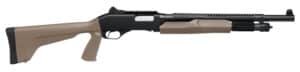 Savage Stevens 320 Tactical 20ga 18.5-inch pump shotgun in Flat Dark Earth with heat shield