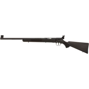 Savage Mark I FVT bolt-action rimfire rifle with 21-inch heavy barrel and black synthetic stock
