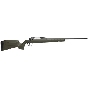Savage Axis 2 .350 Legend 18in bolt-action rifle with matte black barrel and OD green synthetic stock